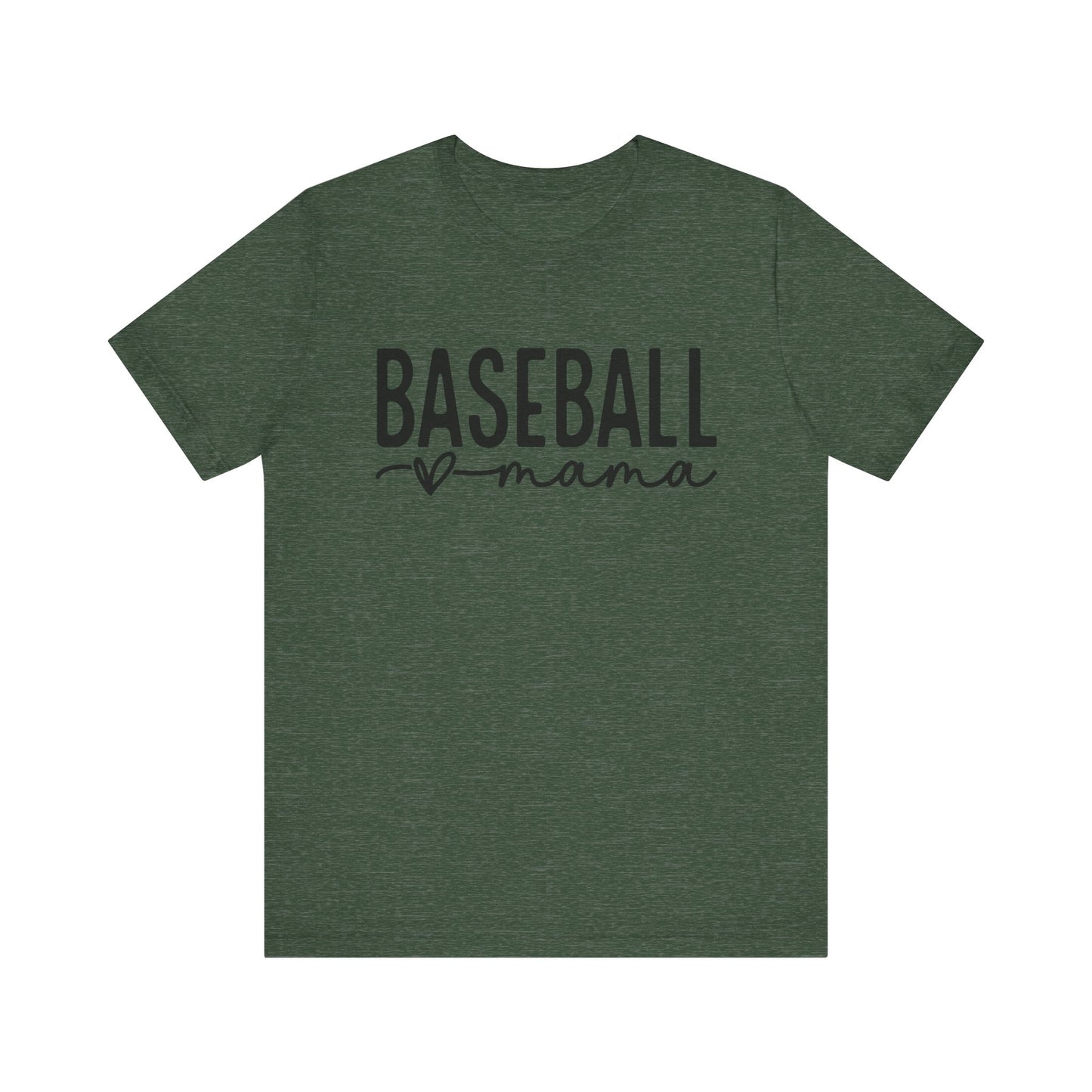 Baseball Mom Unisex Tee - Short Sleeve Jersey Shirt With Heart Design