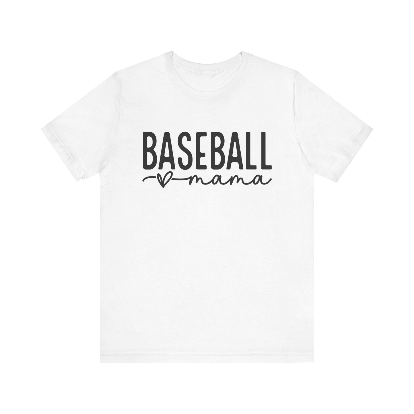 Baseball Mom Unisex Tee - Short Sleeve Jersey Shirt With Heart Design