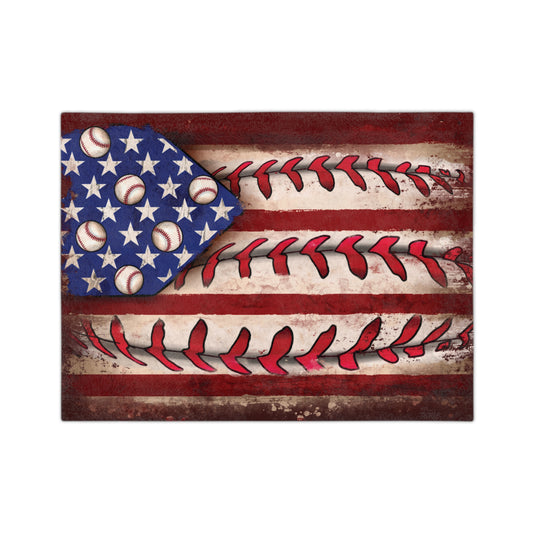 Baseball Americana Velveteen Microfiber Blanket