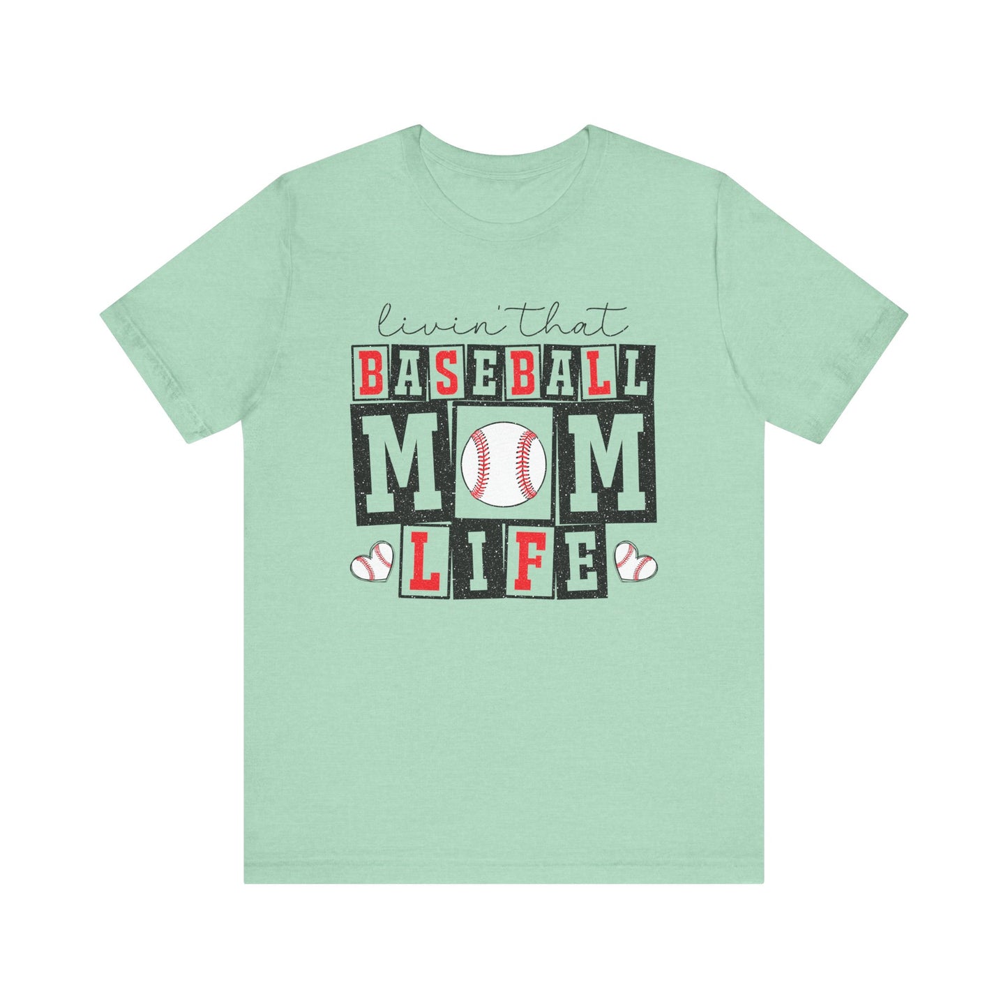 Baseball Mom Life Tee - Unisex Jersey Short Sleeve Tee, Sports Mom T-Shirt, Baseball Season Gift, Family Matching Outfits, Soft Cotton