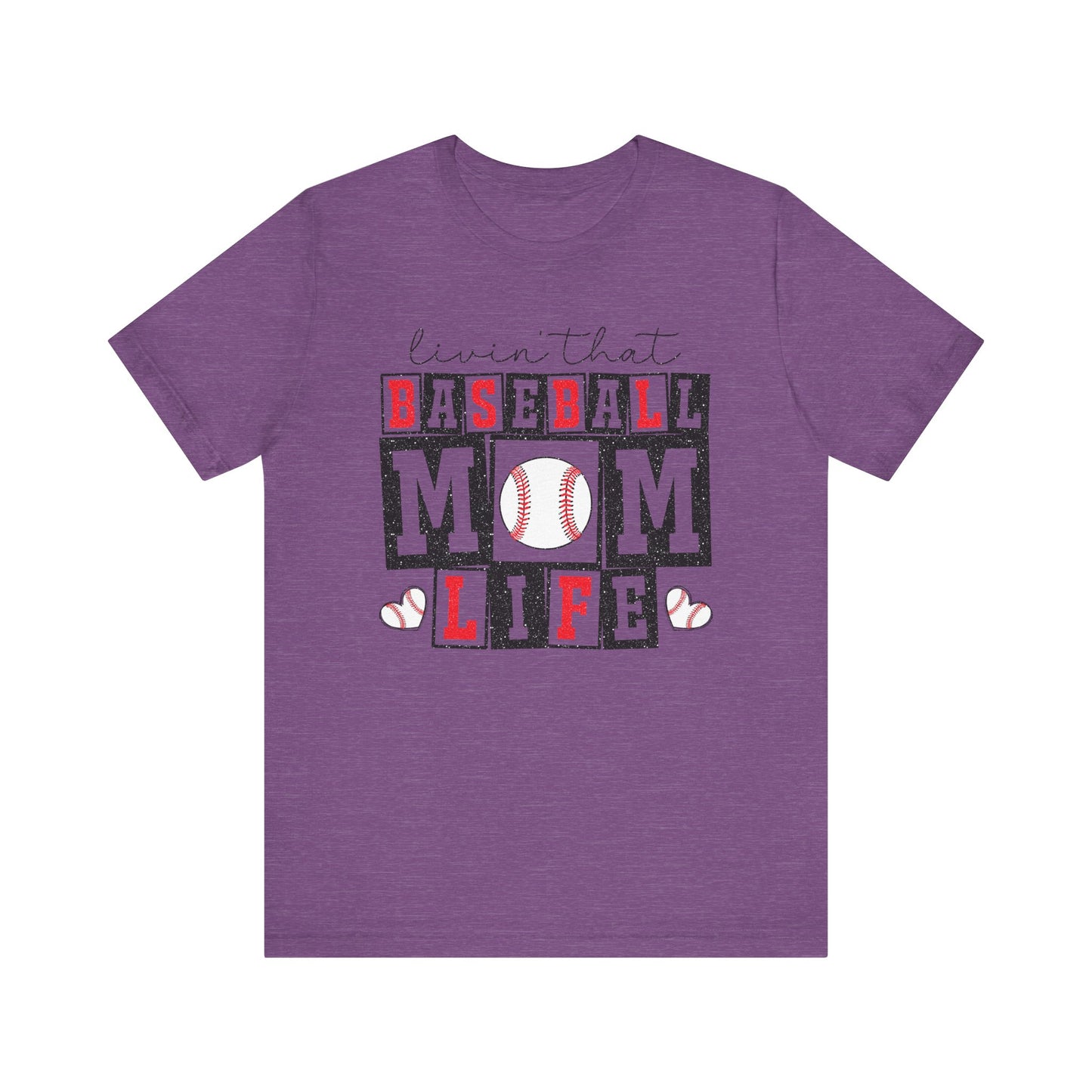 Baseball Mom Life Tee - Unisex Jersey Short Sleeve Tee, Sports Mom T-Shirt, Baseball Season Gift, Family Matching Outfits, Soft Cotton