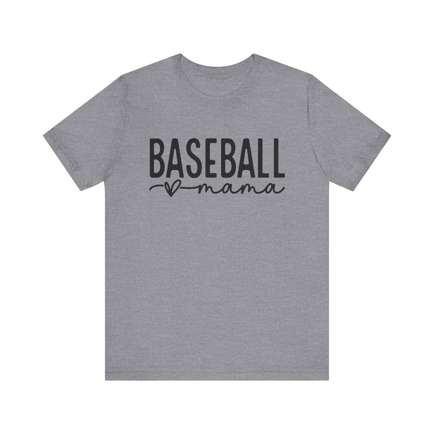 Baseball Mom Unisex Tee - Short Sleeve Jersey Shirt With Heart Design