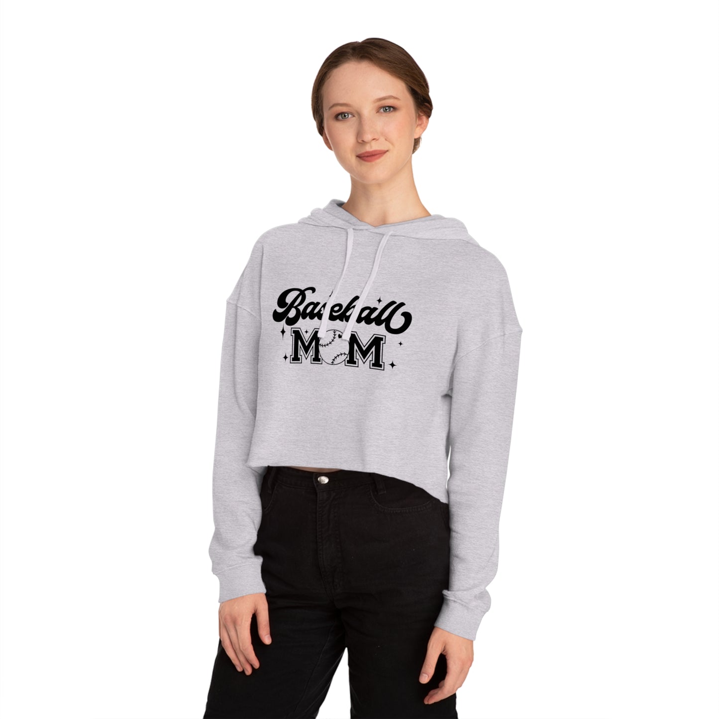 Baseball Mom Cropped Hooded sweatshirt