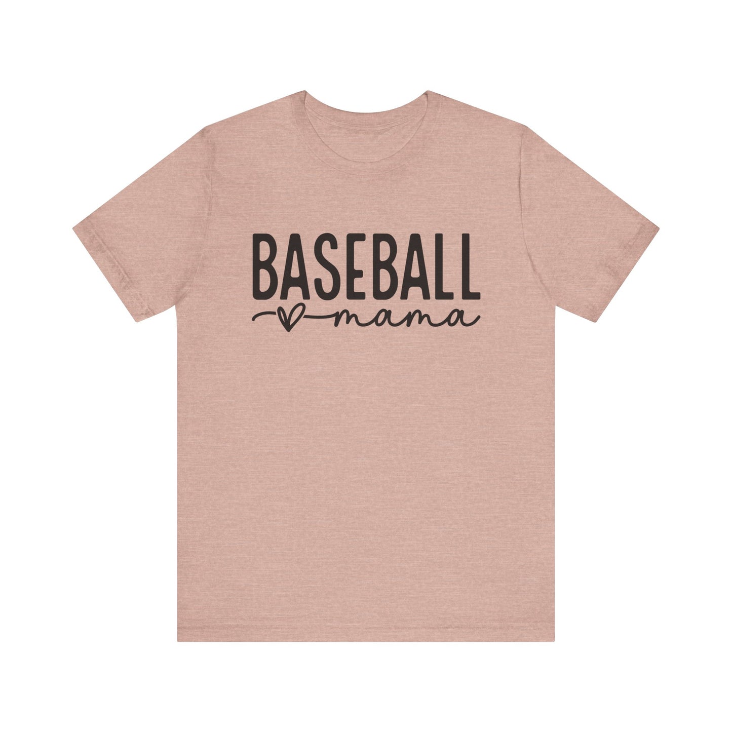 Baseball Mom Unisex Tee - Short Sleeve Jersey Shirt With Heart Design