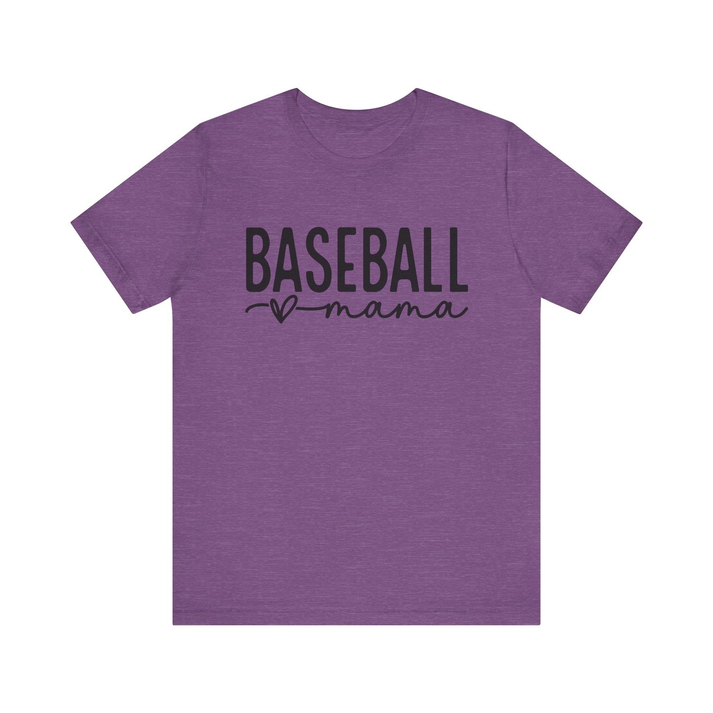 Baseball Mom Unisex Tee - Short Sleeve Jersey Shirt With Heart Design