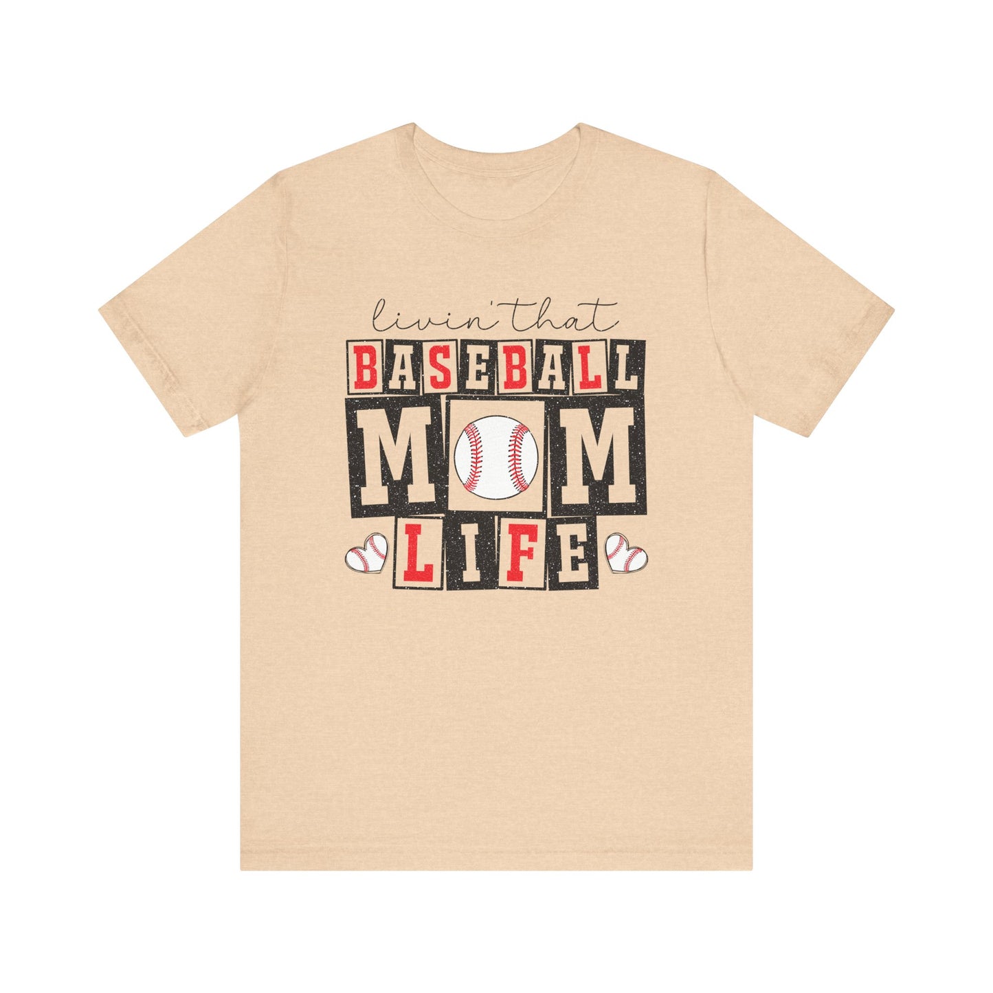 Baseball Mom Life Tee - Unisex Jersey Short Sleeve Tee, Sports Mom T-Shirt, Baseball Season Gift, Family Matching Outfits, Soft Cotton