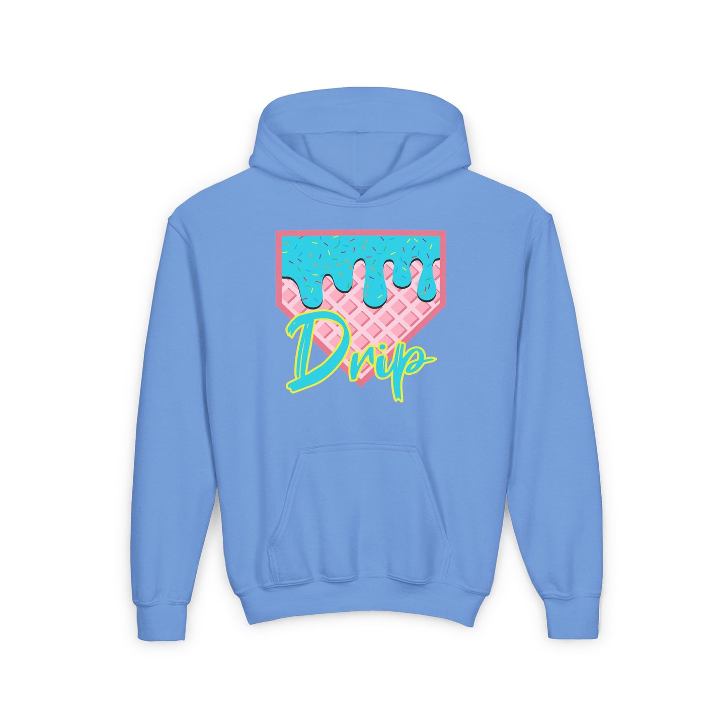 Home Plate Waffle Cone Drip Youth Hoodie