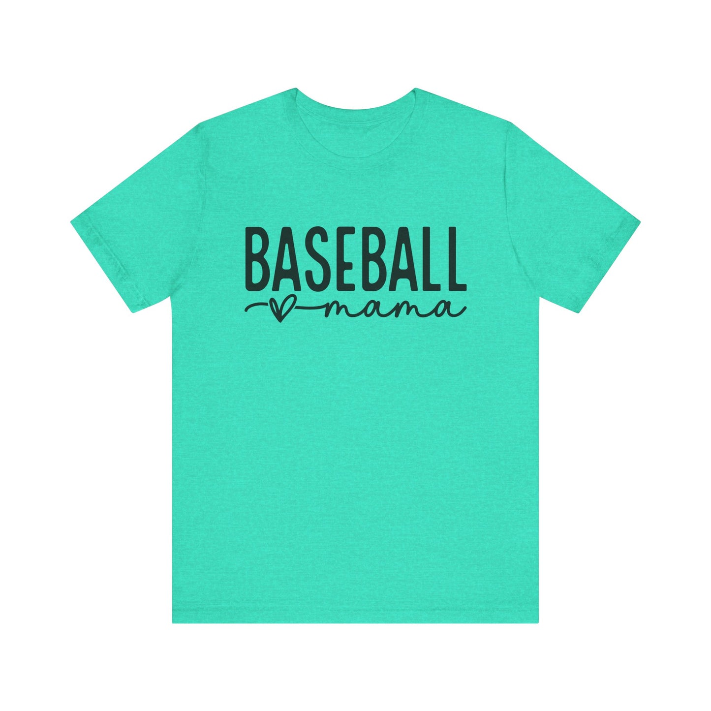 Baseball Mom Unisex Tee - Short Sleeve Jersey Shirt With Heart Design