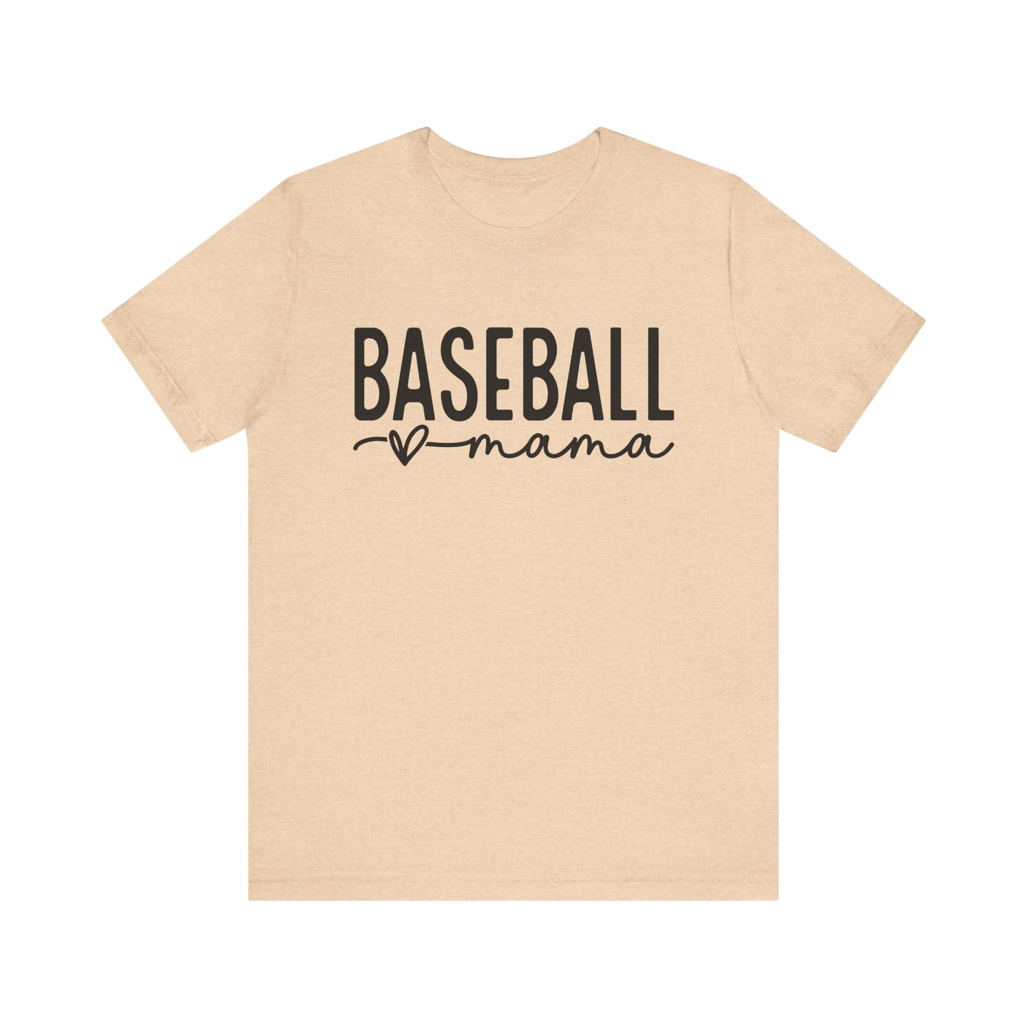 Baseball Mom Unisex Tee - Short Sleeve Jersey Shirt With Heart Design