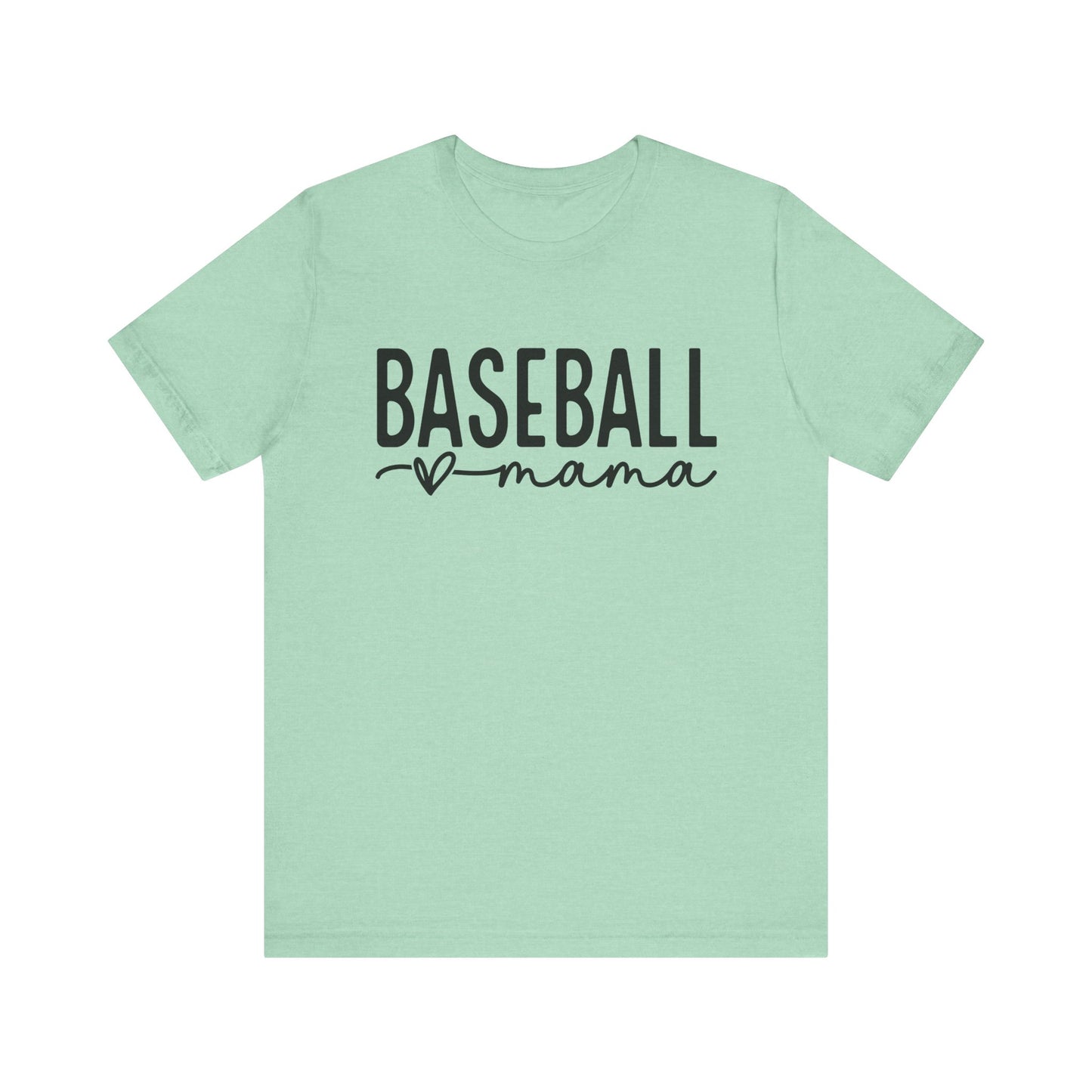 Baseball Mom Unisex Tee - Short Sleeve Jersey Shirt With Heart Design